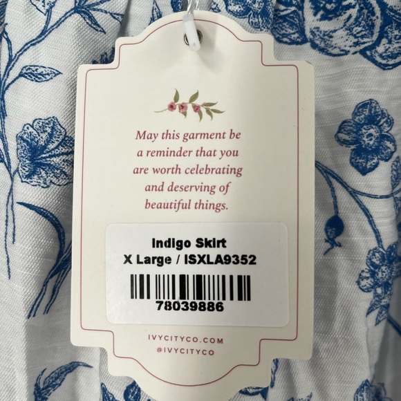 Ivy City Co Indigo Bohemian style maxi skirt - Picture 4 of 7